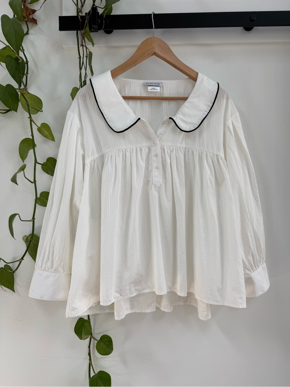 Salter House Peter Pan Collar Blouse | Made in NYC | New Without Tags